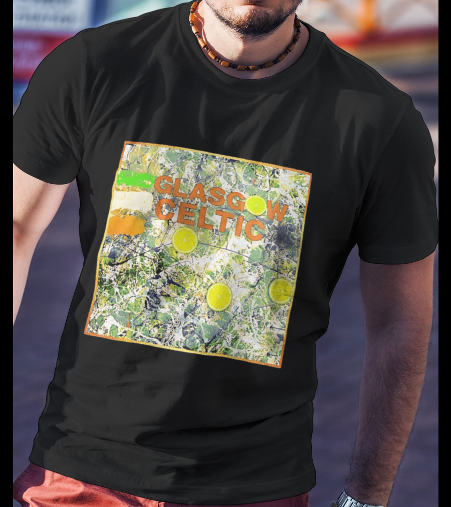 Glasgow Celtic Lime Splash Art With Citrus Accents T-Shirt