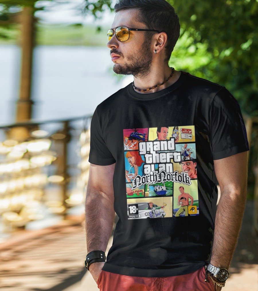 Grand Theft Alan North Norfolk Steve Coogan T-Shirt