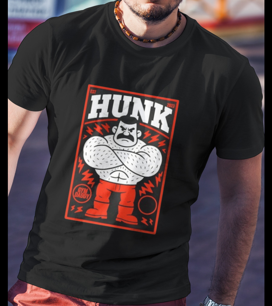 Hunk Est 2023 Gym Daddy Muscle Man T-Shirt