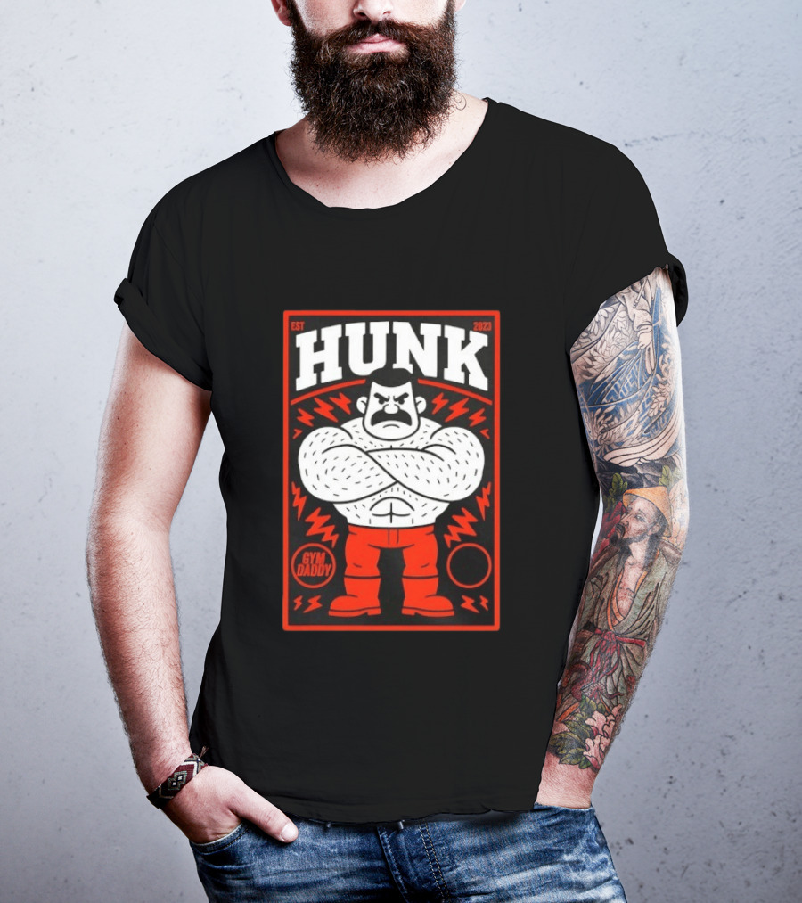 Hunk Est 2023 Gym Daddy Muscle Man T-Shirt