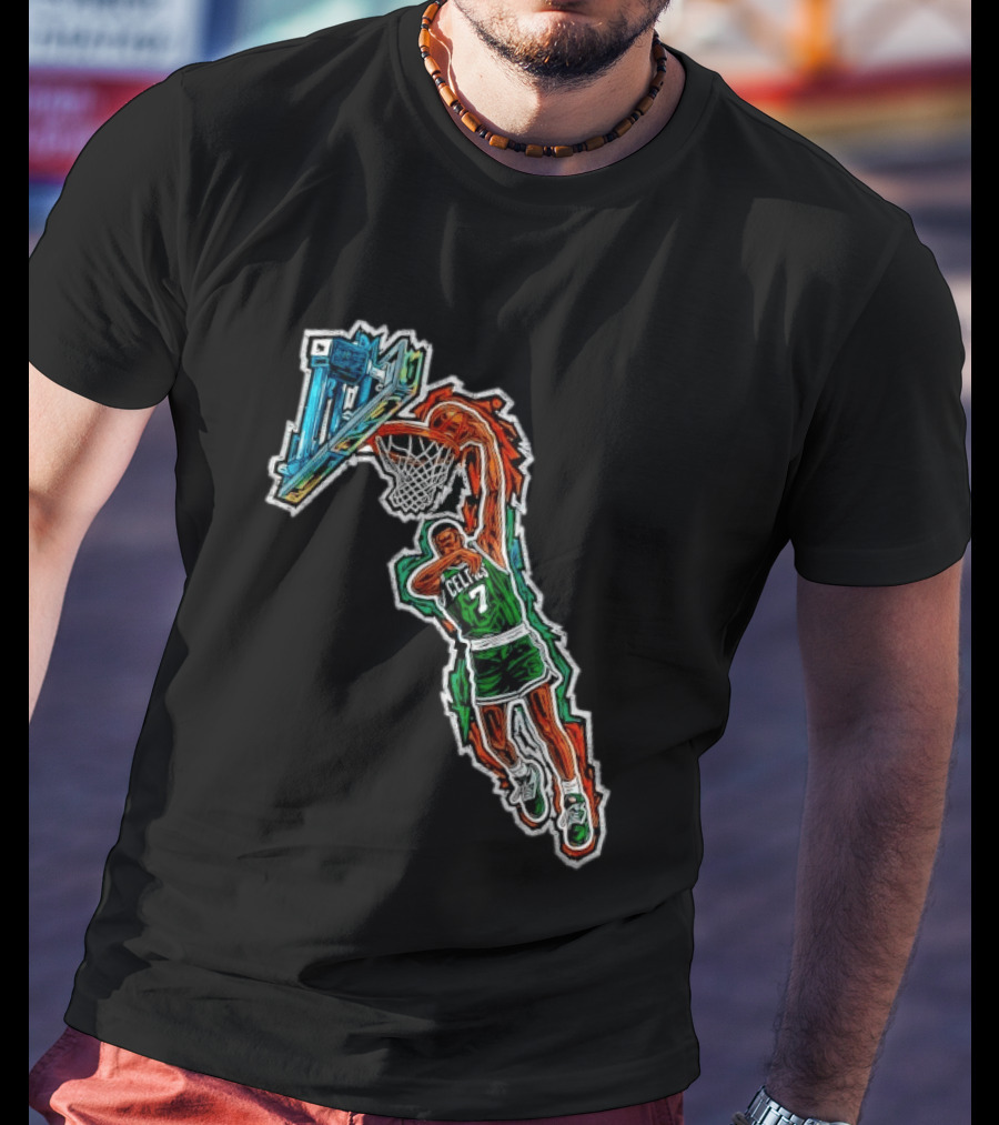 Jaylen Brown Celtics Dunk NBA Basketball 7 T-Shirt