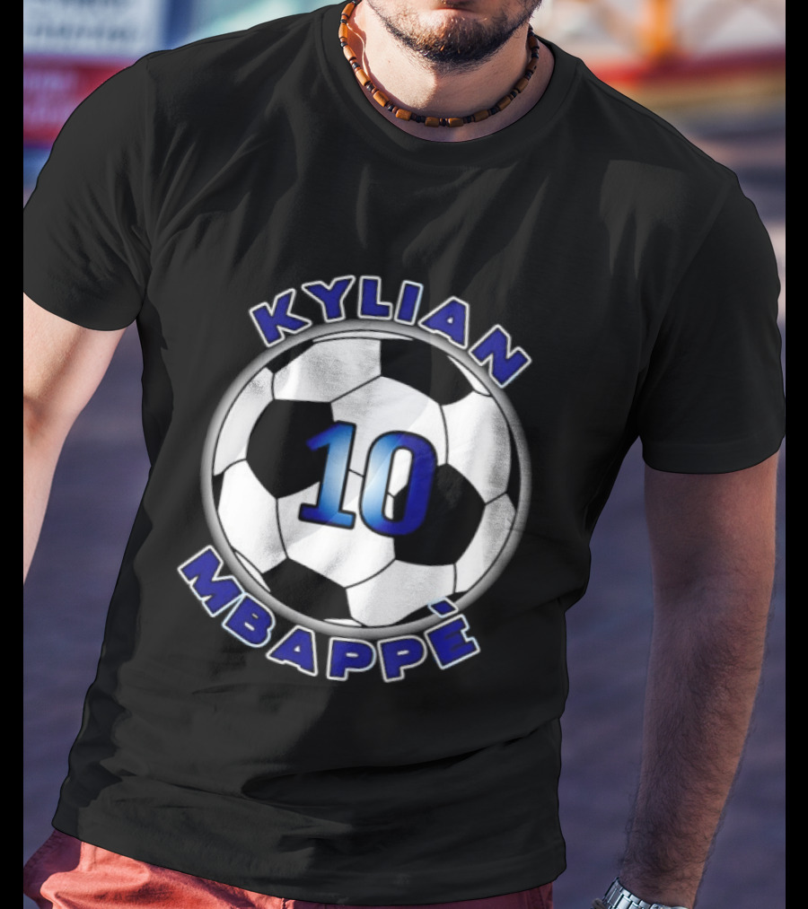 Kylian Mbappe 10 Soccer Ball France National Football Team T-Shirt