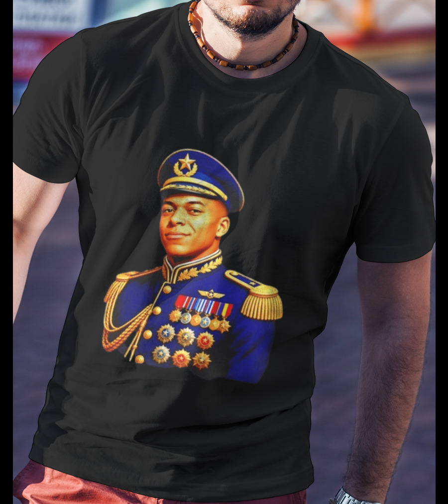 Kylian Mbappe Dictator Paris Saint Germain Military Uniform T-Shirt
