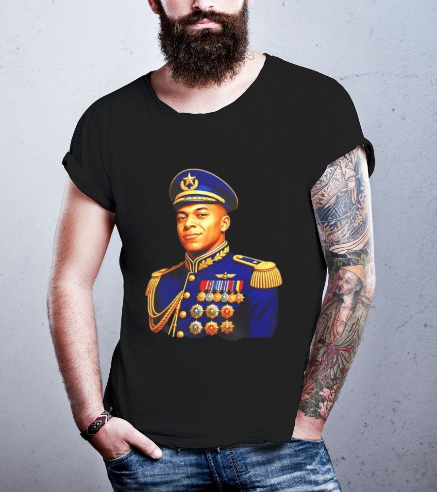 Kylian Mbappe Dictator Paris Saint Germain Military Uniform T-Shirt