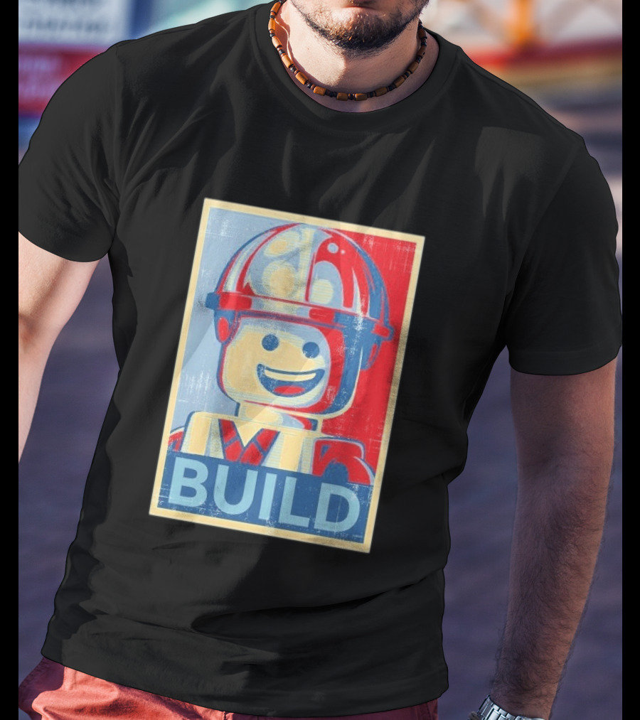 Lego Minifigure Build Distressed T-Shirt
