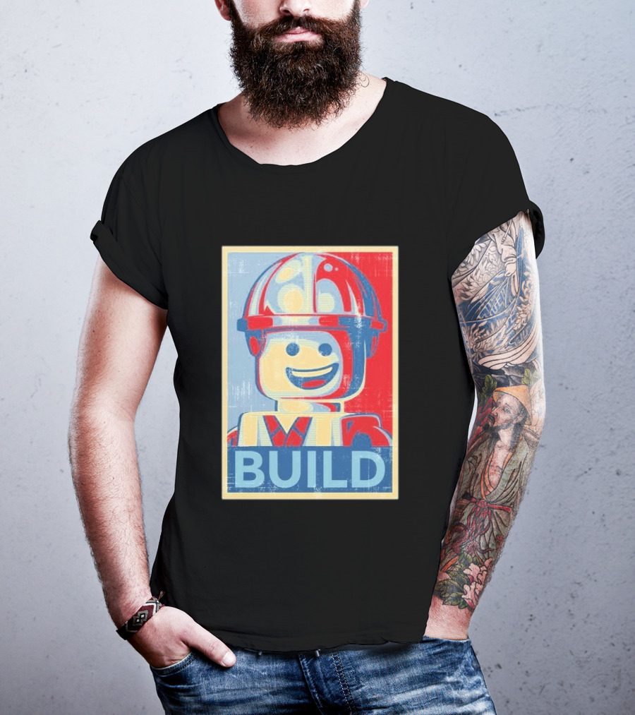 Lego Minifigure Build Distressed T-Shirt