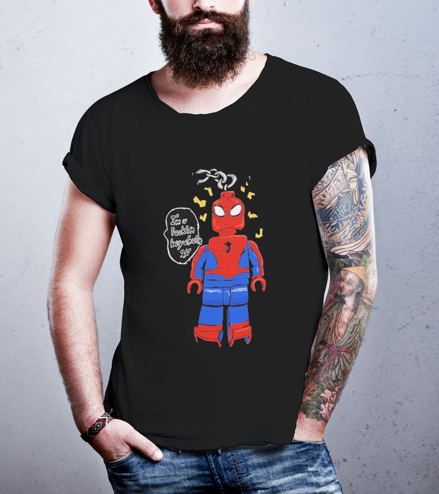 Lego Spider Man I'm A Keychain Funny Minifigure T-Shirt