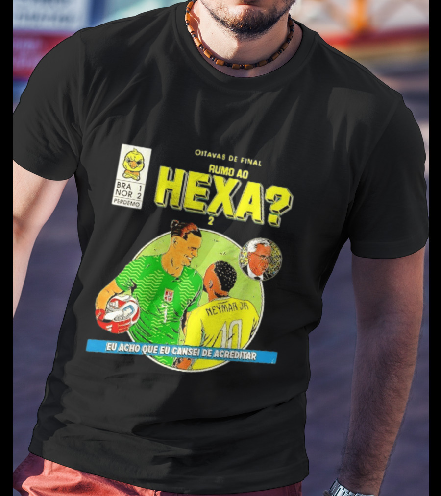 Olimpíadas De 2030 Rumo Ao Hexa Neymar Jr Erling Haaland Brasil Noruega T-Shirt