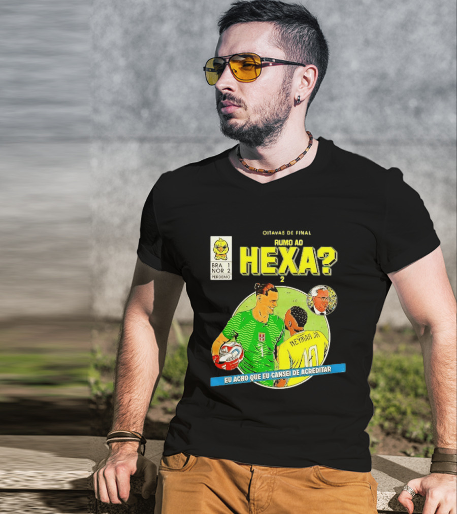 Olimpíadas De 2030 Rumo Ao Hexa Neymar Jr Erling Haaland Brasil Noruega T-Shirt