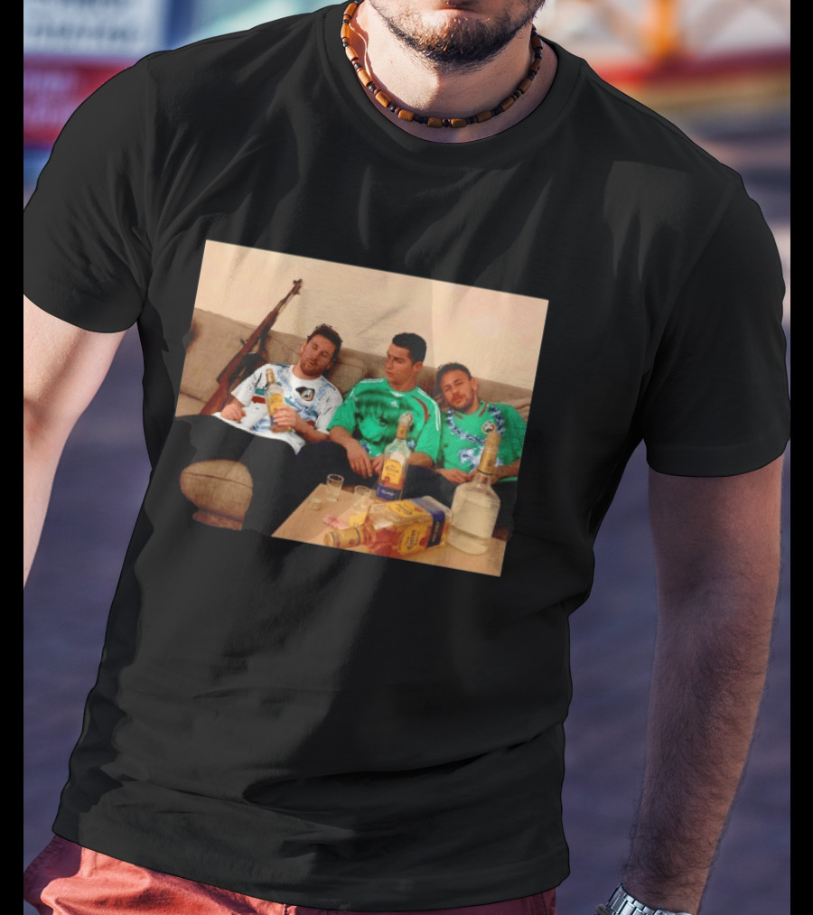 Lionel Messi Cristiano Ronaldo Neymar Mexico National Team Tequila Party T-Shirt