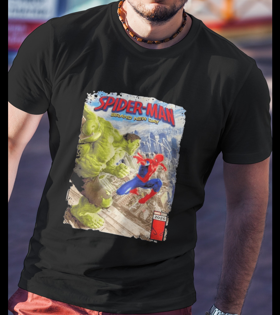 Spider Man Brand New Day Marvel 2026 Spider Man Vs Hulk Epic Showdown T-Shirt