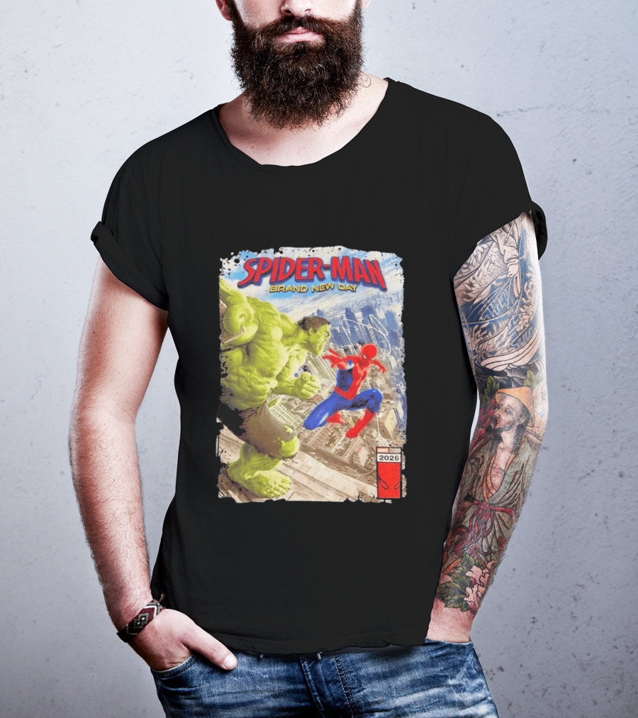 Spider Man Brand New Day Marvel 2026 Spider Man Vs Hulk Epic Showdown T-Shirt