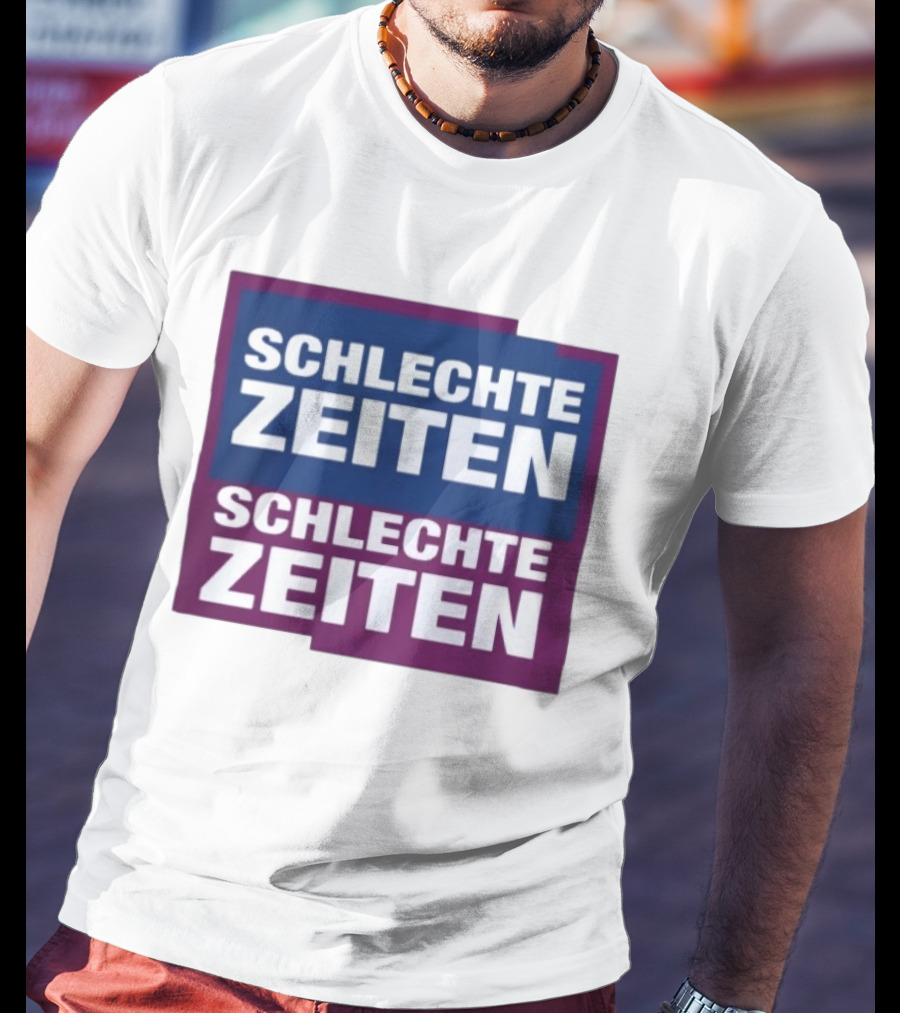 Versager Clothing Schlechte Zeiten Schlechte Zeiten Blue Purple Blocks T-Shirt
