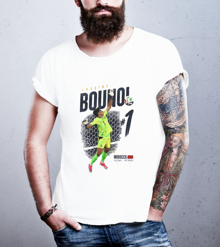 Yassine Bounou Morocco Goalkeeper The Wall The Pride Save Number 1 T-Shirt