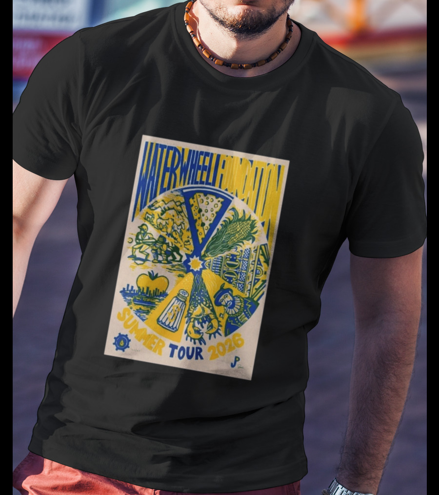 WaterWheel Foundation Summer Tour 2026 Salt Shaker Apple Corn T-Shirt