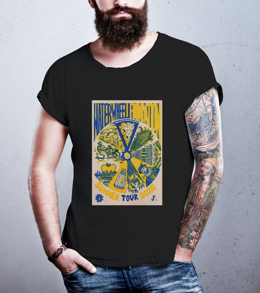 WaterWheel Foundation Summer Tour 2026 Salt Shaker Apple Corn T-Shirt