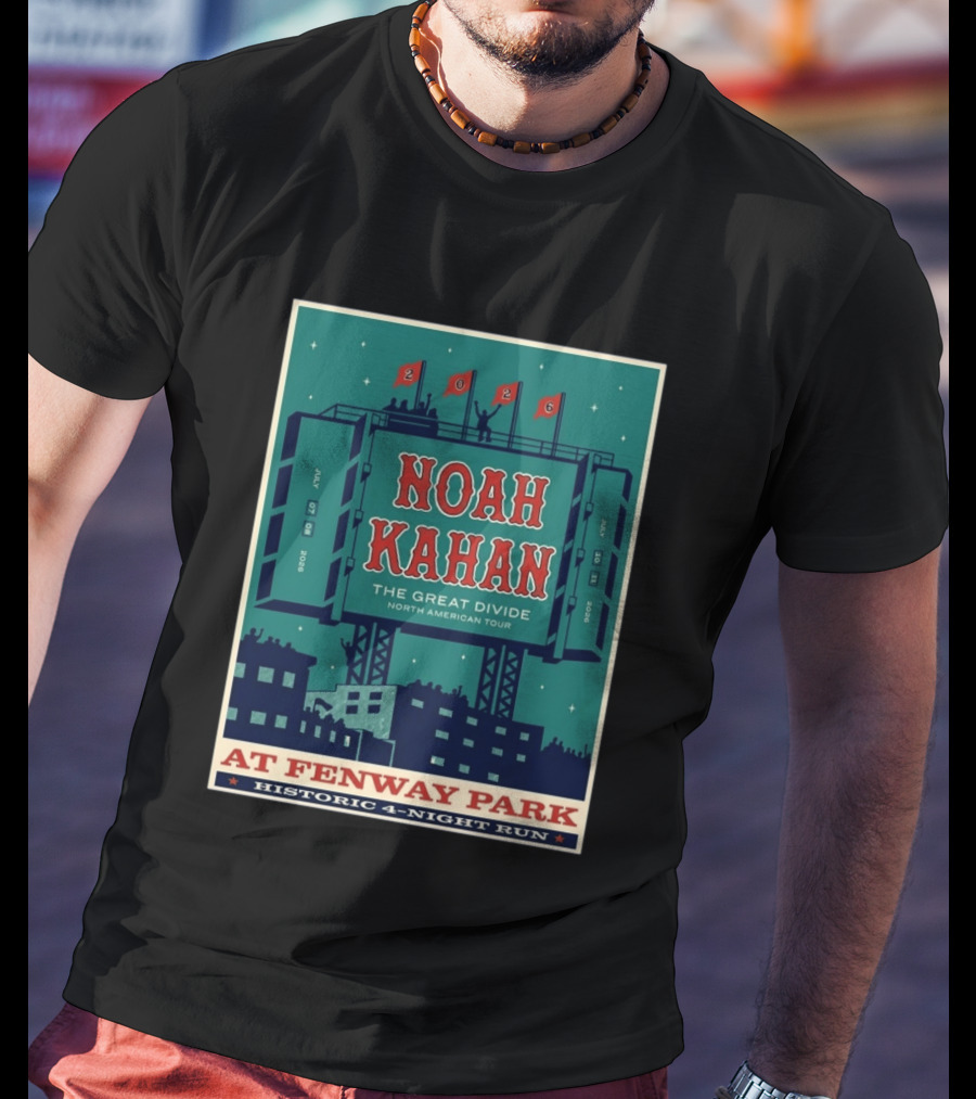Noah Kahan The Great Divide Tour 2026 Fenway Park July 7 8 10 11 T-Shirt