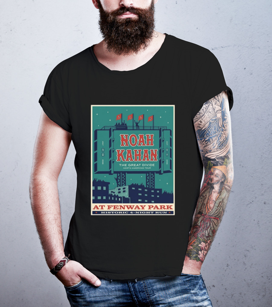 Noah Kahan The Great Divide Tour 2026 Fenway Park July 7 8 10 11 T-Shirt