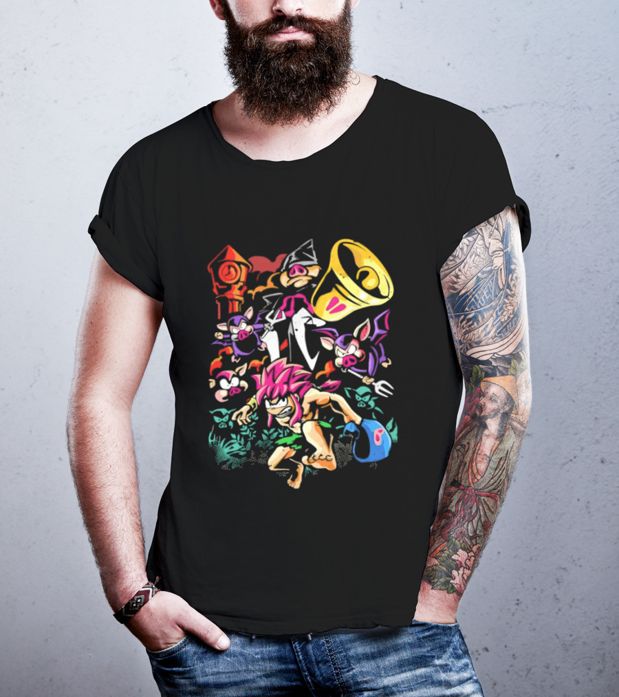 I Was Made For Biting You Pig Demon Tower Chrono Kid Bats And Horns T-Shirt