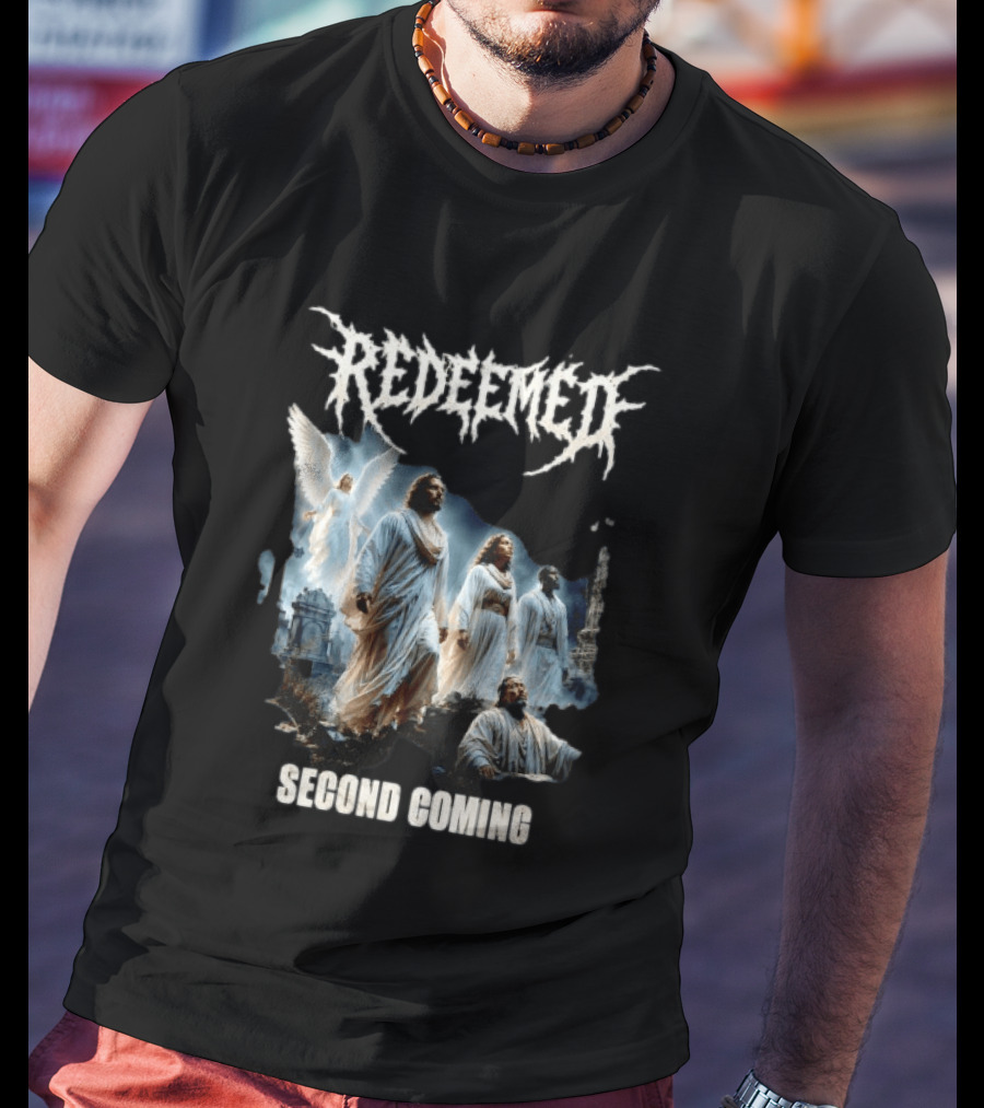 Redeemed Second Coming Christian Metal Angels And Saints T-Shirt