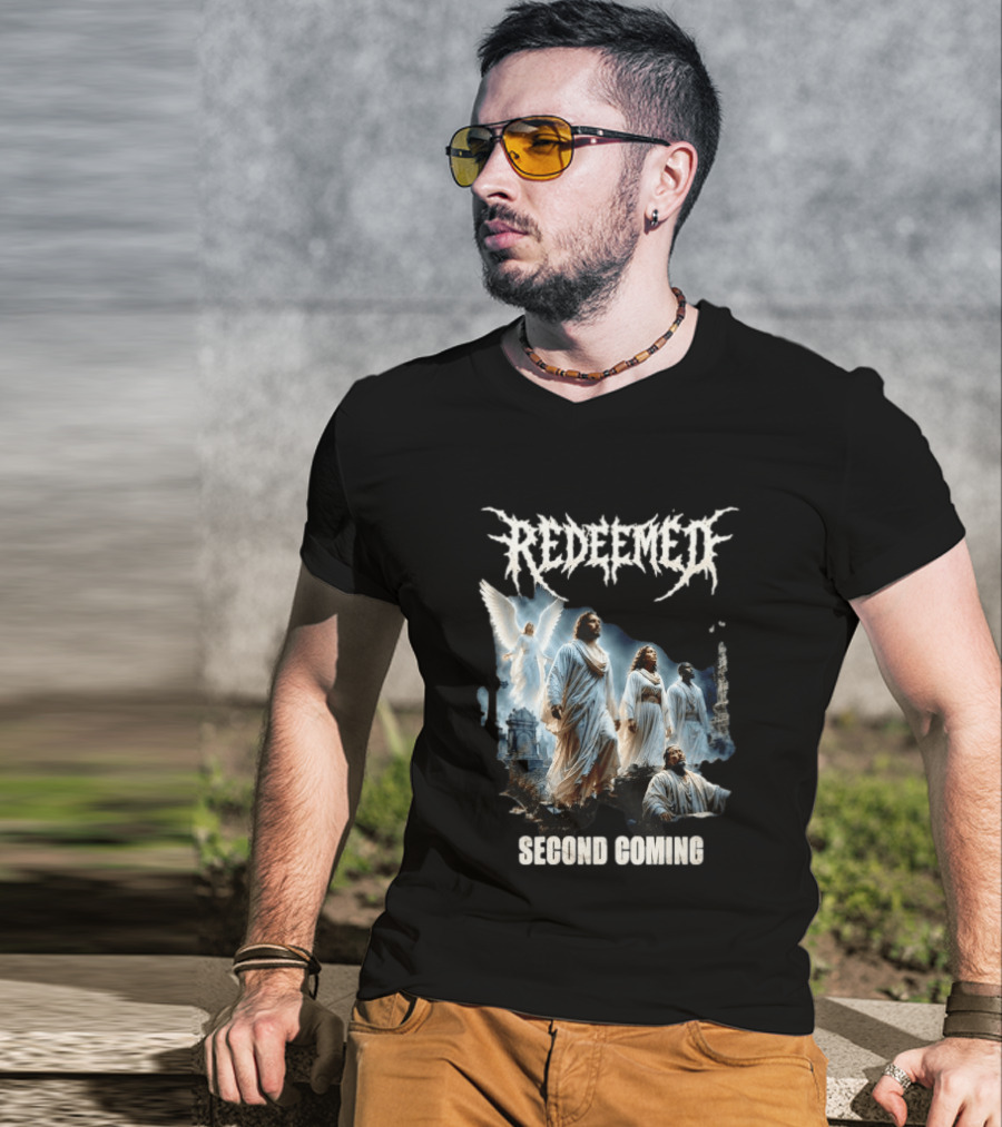 Redeemed Second Coming Christian Metal Angels And Saints T-Shirt