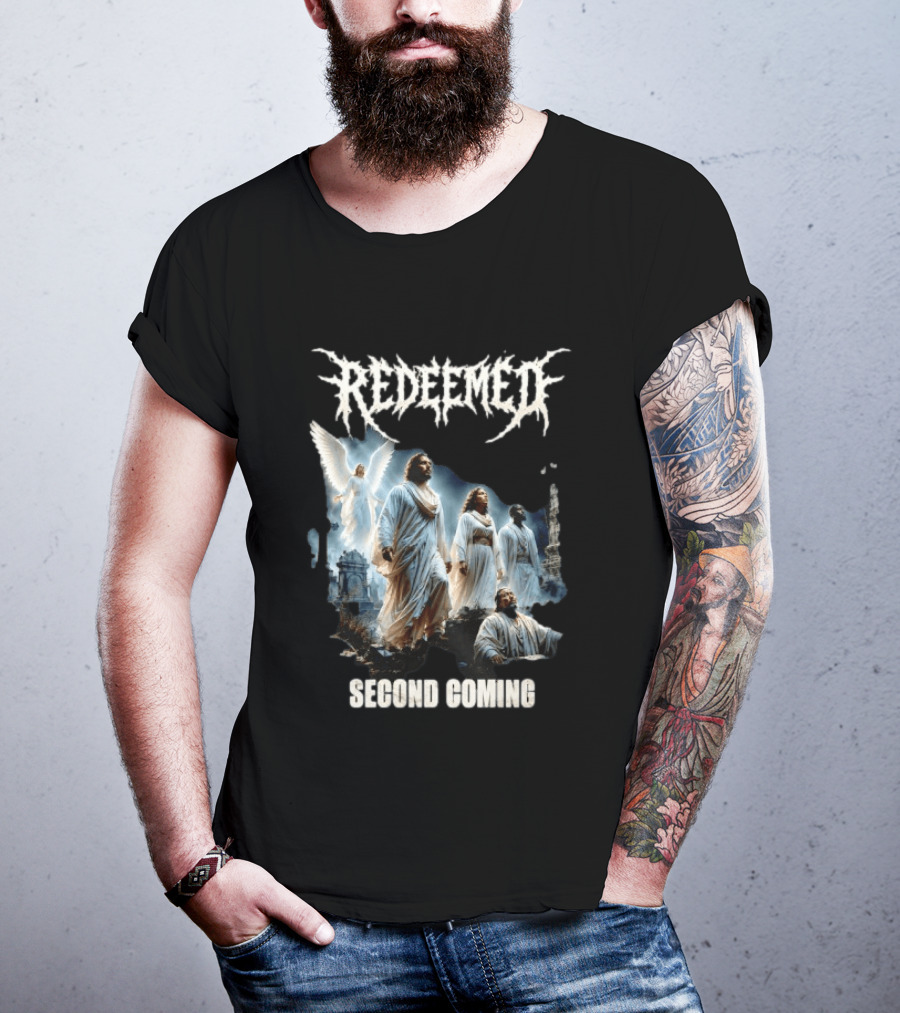Redeemed Second Coming Christian Metal Angels And Saints T-Shirt
