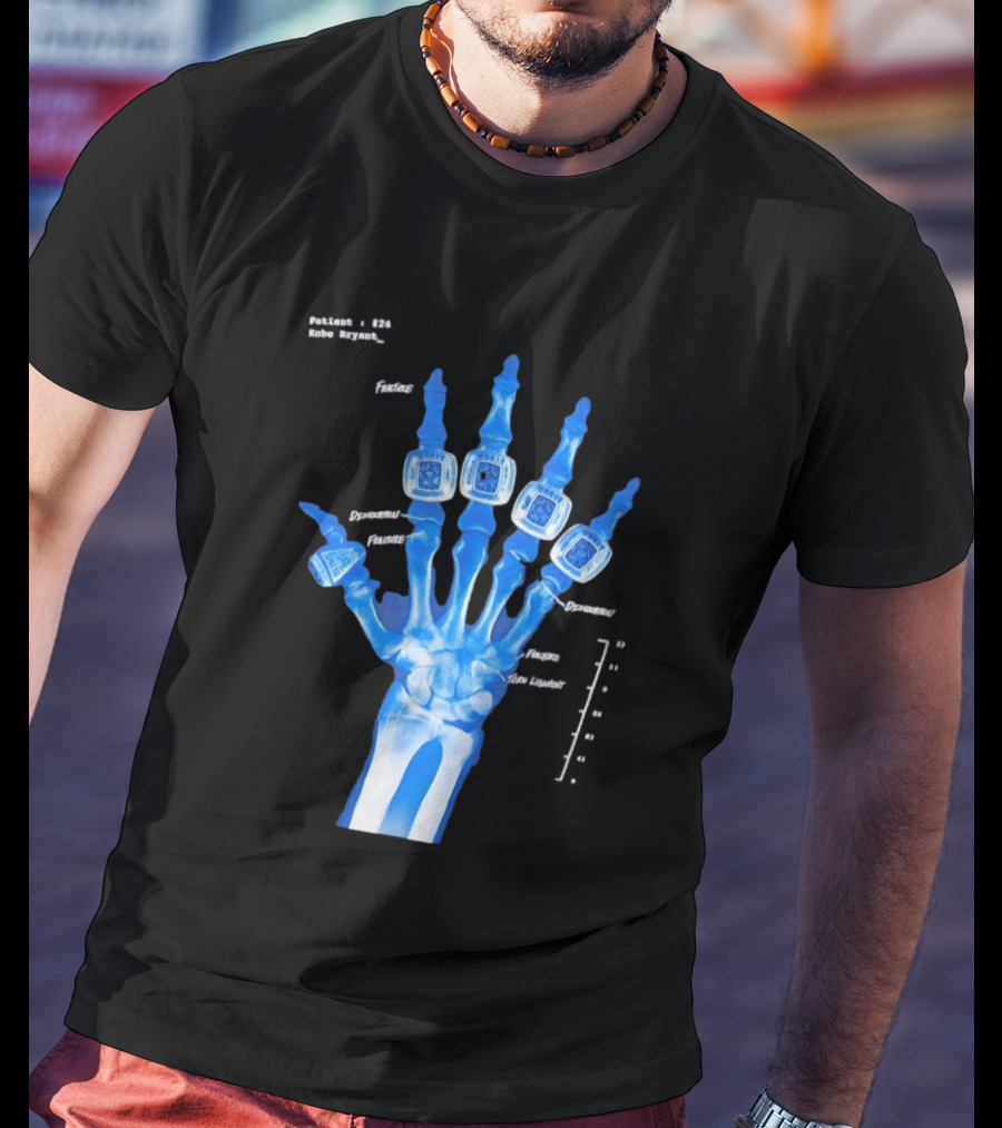 Kobe Bryant Patient No 24 X Ray Rings Lakers T-Shirt