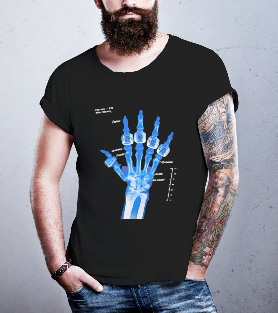 Kobe Bryant Patient No 24 X Ray Rings Lakers T-Shirt
