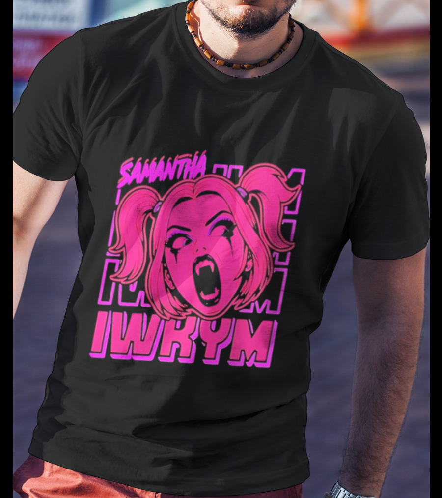 Samantha IWRYM Vampire Girl Goth Horror Pink T-Shirt