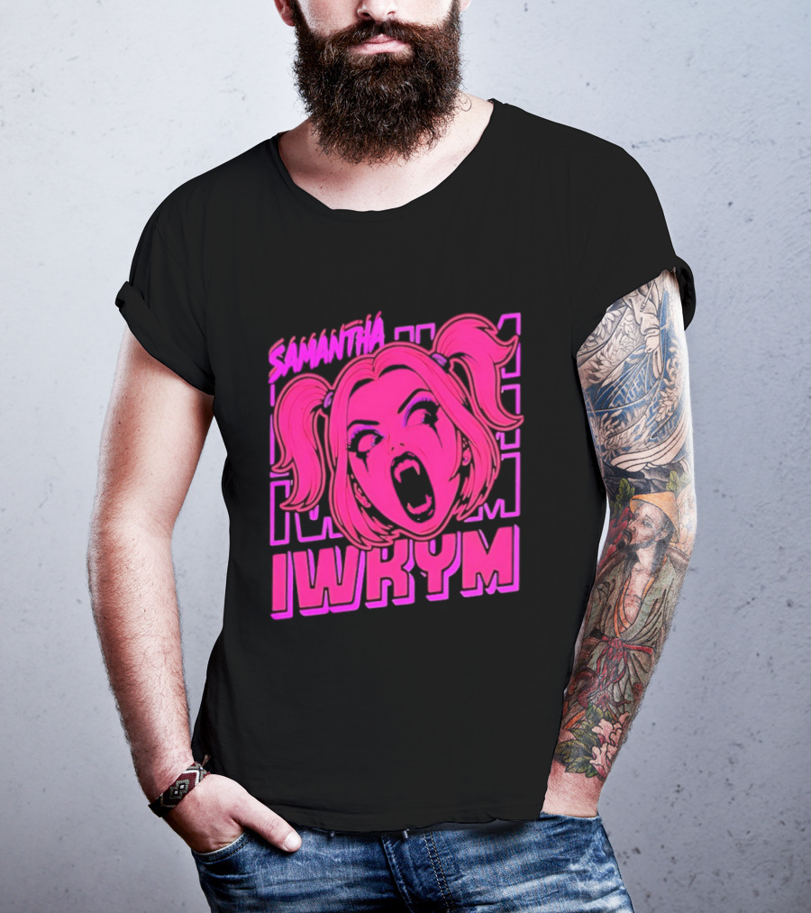 Samantha IWRYM Vampire Girl Goth Horror Pink T-Shirt