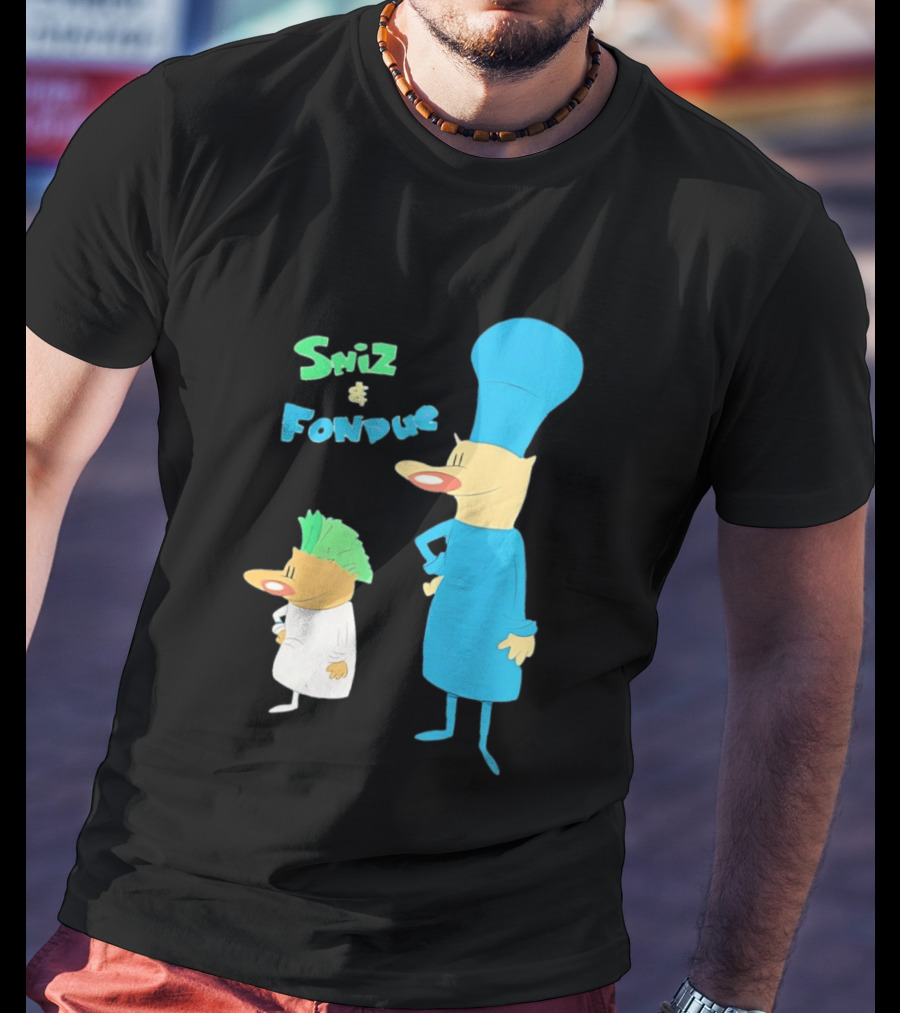Sniz And Fondue Characters From Nickelodeon 90s Cartoon Series T-Shirt