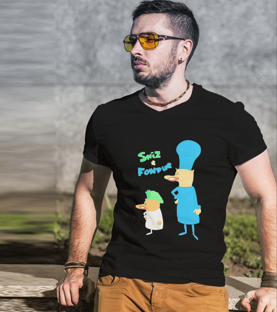 Sniz And Fondue Characters From Nickelodeon 90s Cartoon Series T-Shirt