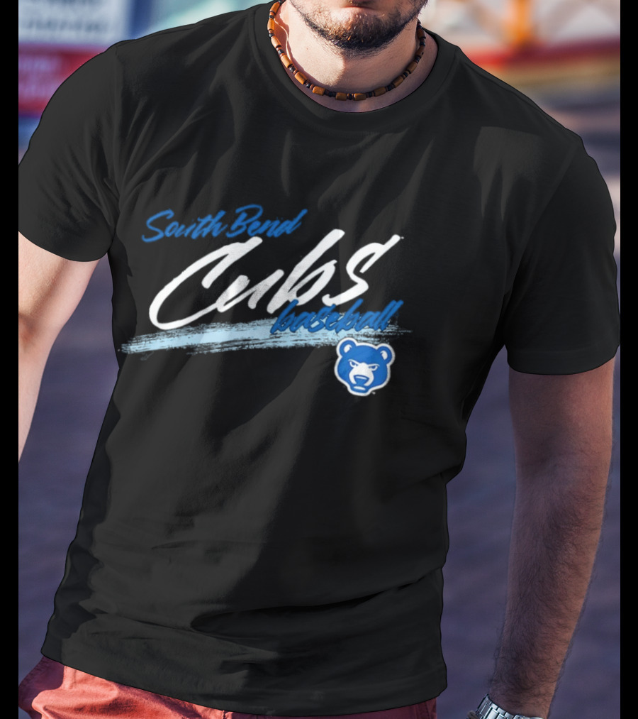 South Bend Cubs Baseball MiLB Blue Bear T-Shirt