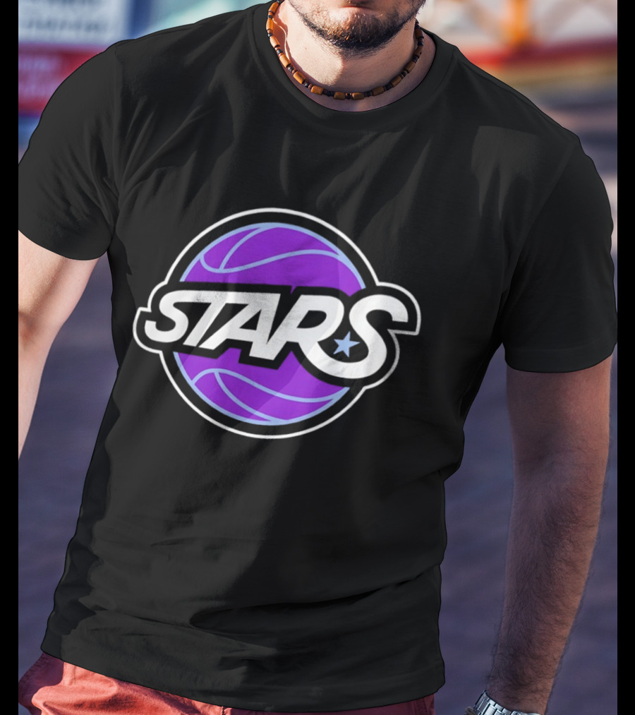 Stars Basketball Purple Ball T-Shirt