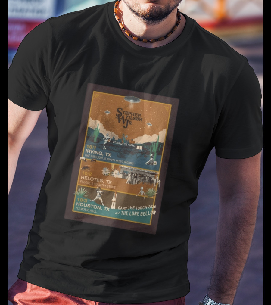 Stephen Wilson Jr. Returns To Texas 2026 Tour Dates At Floore's Country Store Helotes TX With The Lone Bellow T-Shirt