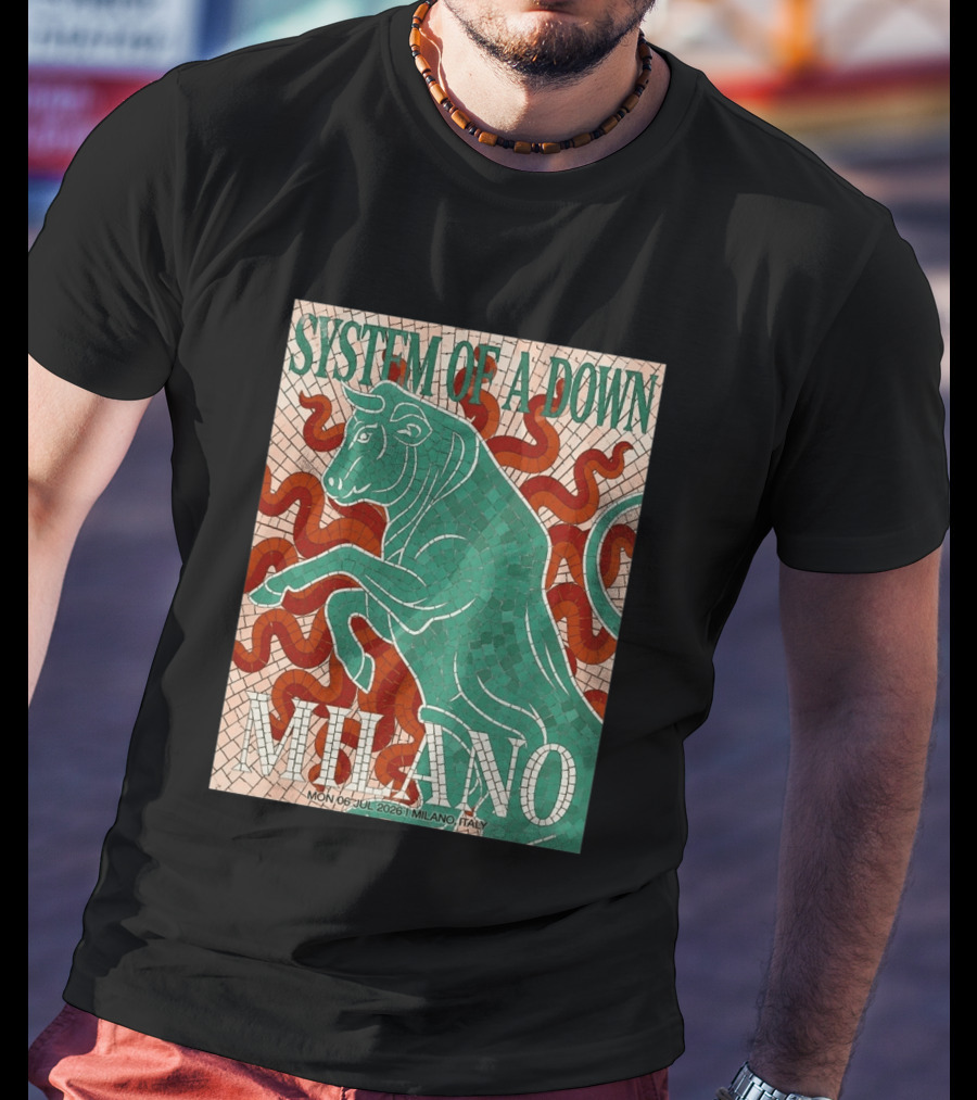 System Of A Down Milano Italy 6 July 2026 Exclusive Pop Up Shop T-Shirt