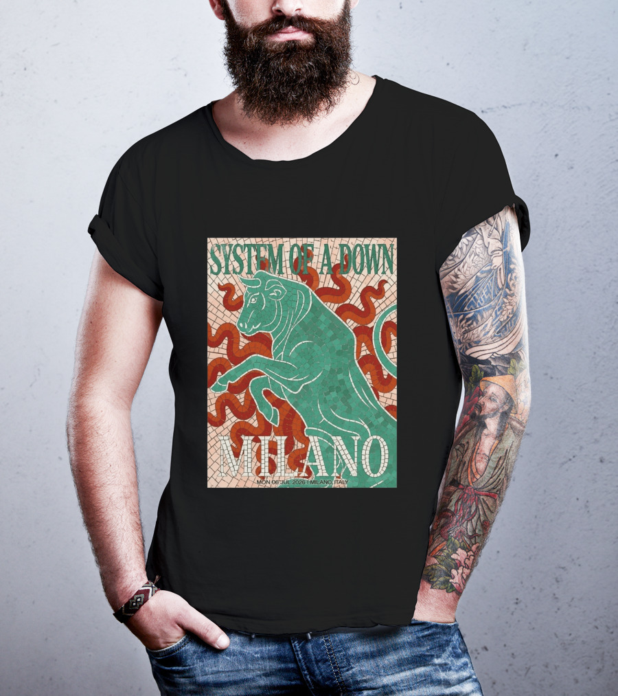System Of A Down Milano Italy 6 July 2026 Exclusive Pop Up Shop T-Shirt