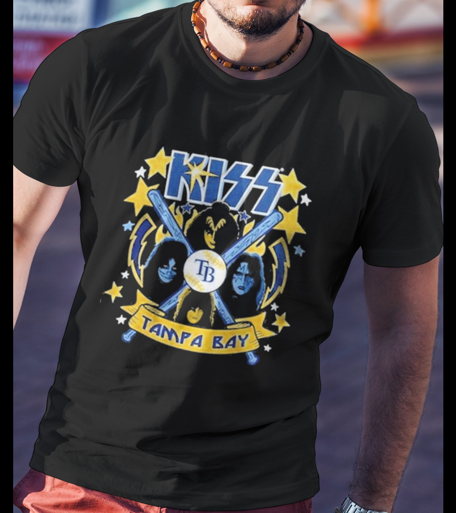 Tampa Bay Rays KISS 2026 MLB Game Night Fan Crossover Event T-Shirt