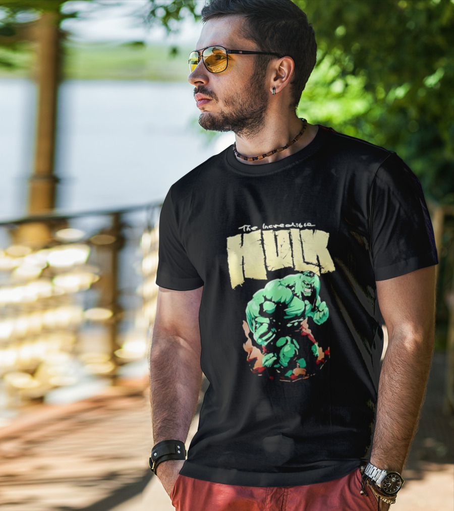 The Incredible Hulk Marvel Comic Retro Watercolor T-Shirt