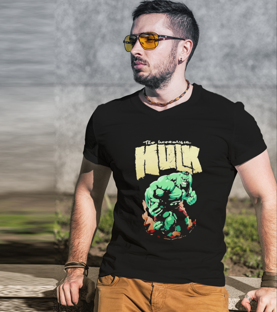 The Incredible Hulk Marvel Comic Retro Watercolor T-Shirt