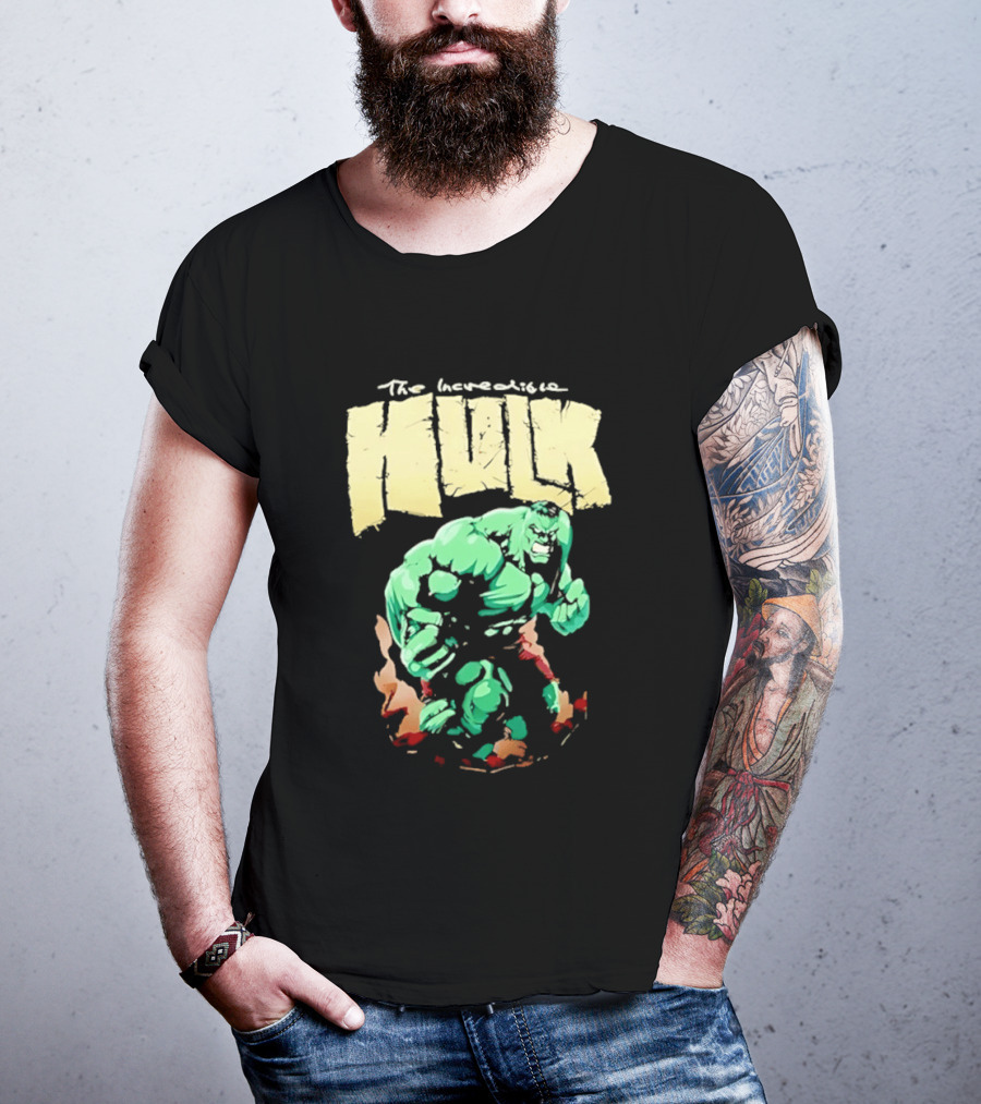 The Incredible Hulk Marvel Comic Retro Watercolor T-Shirt