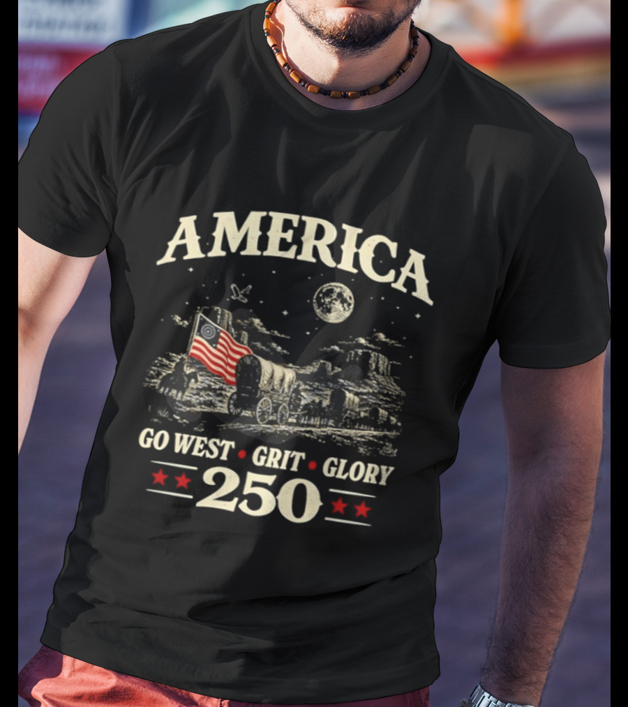 America Go West Grit Glory 250 USA Western T-Shirt