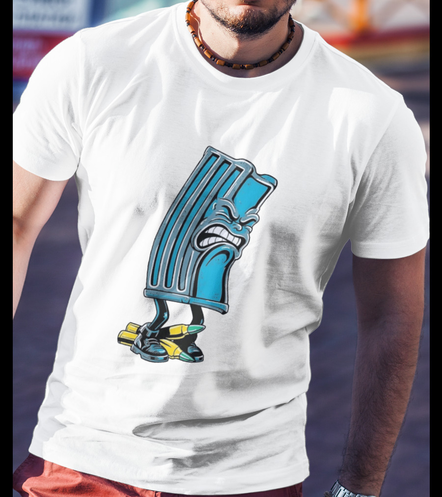 Angry Rifle Magazine With Walking Bullets T-Shirt