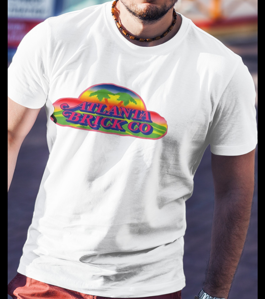Atlanta Brick Co Retro Palm Tree Sunset T-Shirt
