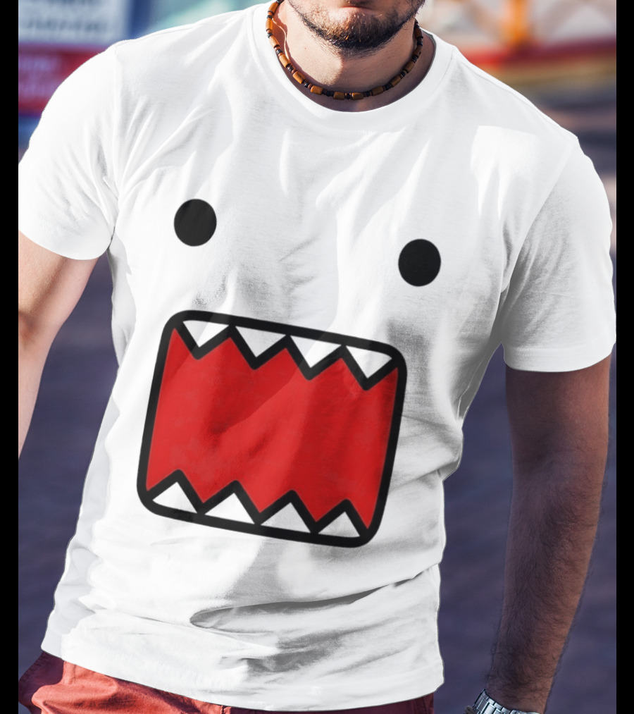 Domo Kun Face Expression With Red Teeth T-Shirt