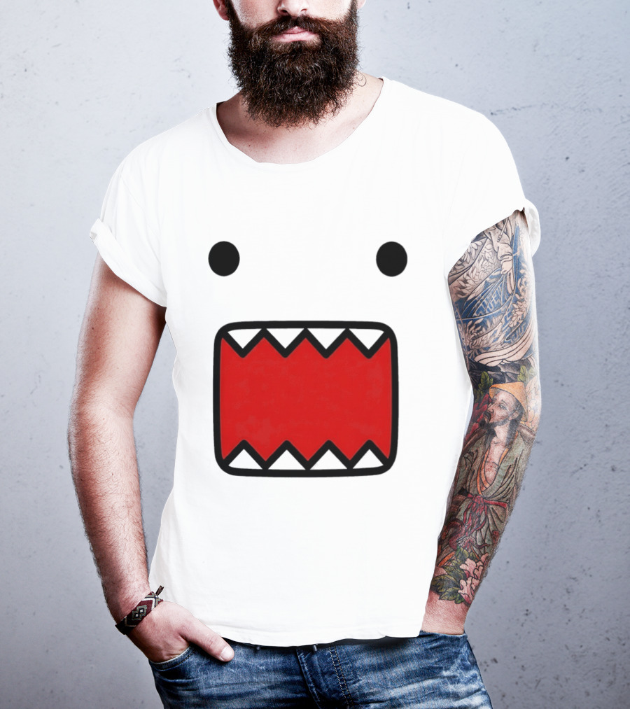 Domo Kun Face Expression With Red Teeth T-Shirt