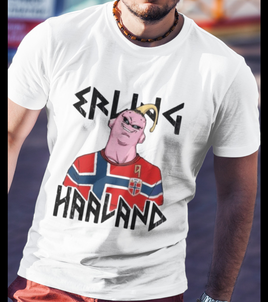 Erling Haaland Majin Buu Dragon Ball Norway Jersey Soccer T-Shirt