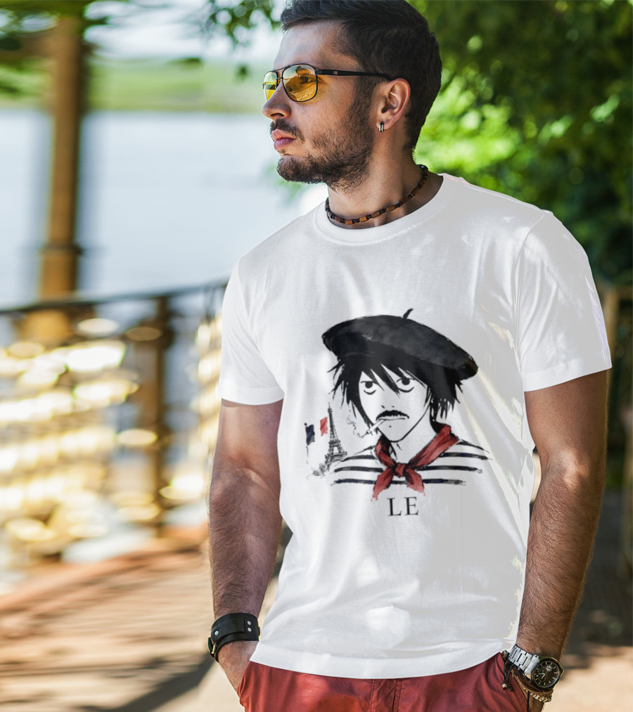 LE D. Note L Death Note Eiffel Tower France T-Shirt