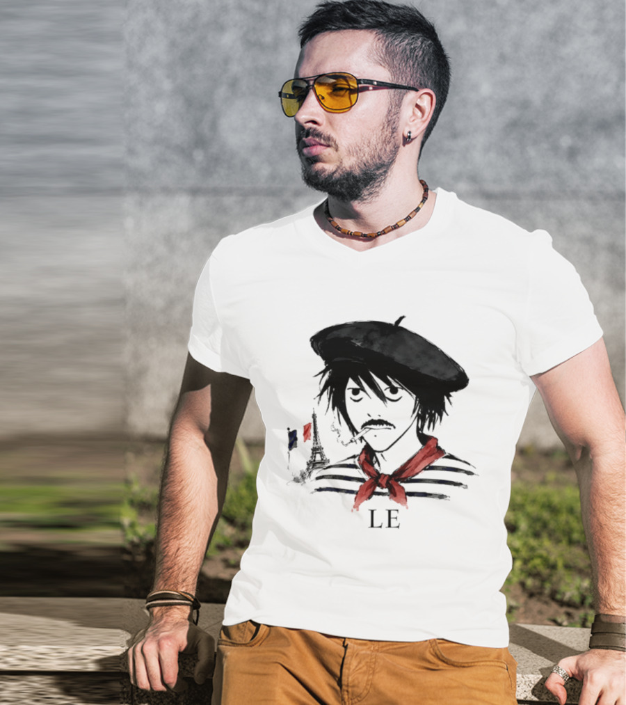 LE D. Note L Death Note Eiffel Tower France T-Shirt