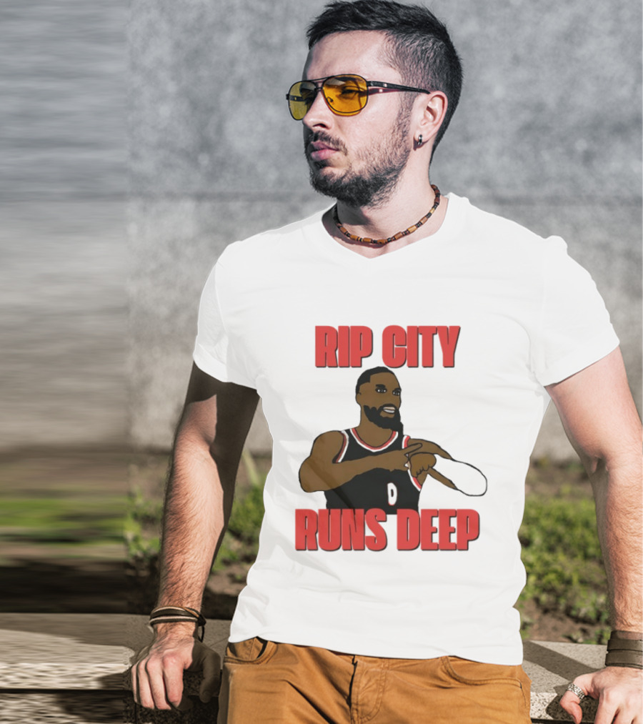 RIP City Runs Deep Basketball Tribute Player 0 T-Shirt